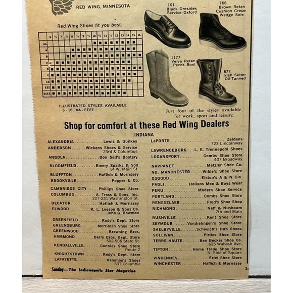 Red Wing Shoes Vintage Print Ad 1964 Comic Don't Need Breakin In - Picture 5 of 5